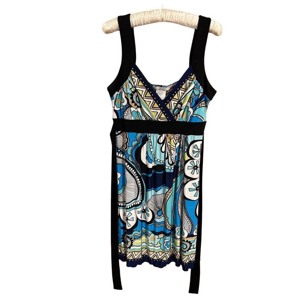 LaBelle Slip On Tie Back Tank Style v-Neck Sun Dress Women’s Size L